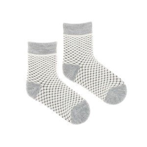 Dětské vlněné ponožky merino Vlnáč šedý Fusakle
