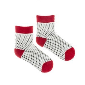 Dětské vlněné ponožky merino Vlnáč červený Fusakle