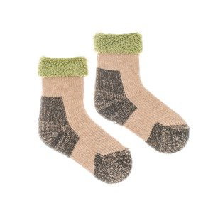 Dětské vlněné ponožky merino Vlnáč Kožich zelený Fusakle
