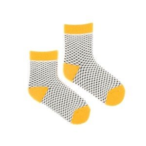Dětské vlněné ponožky merino Vlnáč žlutý Fusakle