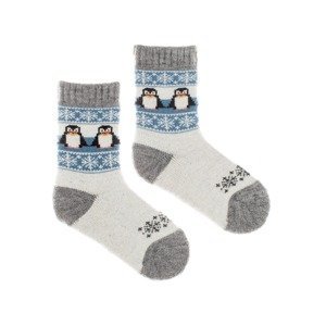 Dětské vlněné ponožky merino Vlnáč Tučňák Fusakle