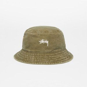 Stüssy Washed Stock Bucket Hat Olive