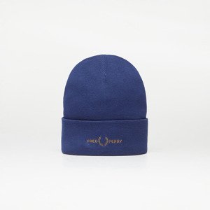 FRED PERRY Graphic Beanie French Navy/ Dark Caramel