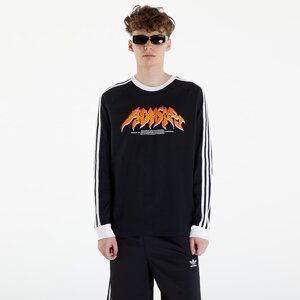 adidas Flames Long Sleeve Tee Black/ White