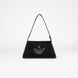 adidas Rhinestones Fake Suede Shoulder Bag Black