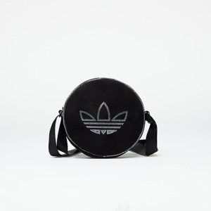 adidas Rhinestones Fake Suede Round Bag Black