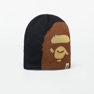 A BATHING APE Ape Head Knit Cap Black