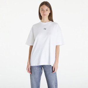 Calvin Klein Jeans Woven Label Rib Short Sleeve Tee White