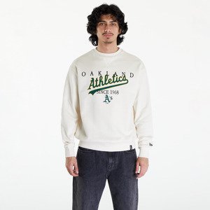 New Era Oakland Athletics MLB Lifestyle Crew Neck Sweatshirt UNISEX Off White/ Dark Green