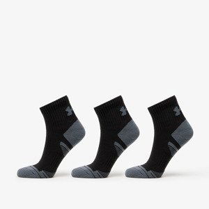 Under Armour Performance Cotton 3-Pack QTR Socks Black