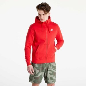 Nike Sportswear Club Hoodie Full-Zip Brushed Back University Red/ University Red/ White