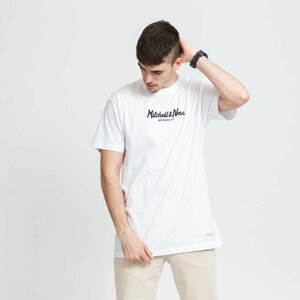 Mitchell & Ness Branded Pinscript Tee White