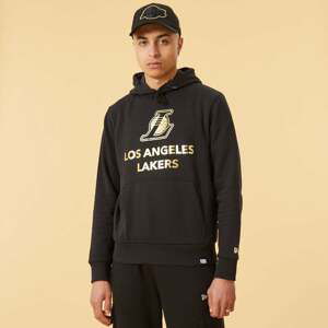 New Era LA Lakers Metallic Logo Black Hoodie Black