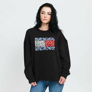 TOMMY JEANS W Oversized Floral Crewneck Black