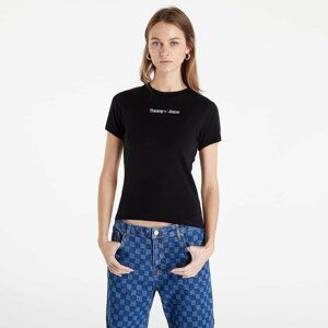 Tommy Jeans Baby Serif Linea Short Sleeve Black