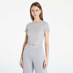 Calvin Klein Jeans Logo Tape T-Shirt Mercury Grey