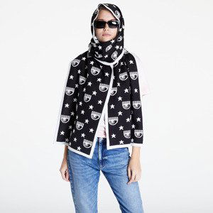 Chiara Ferragni Logomania Allover Scarf Black/ Bright White