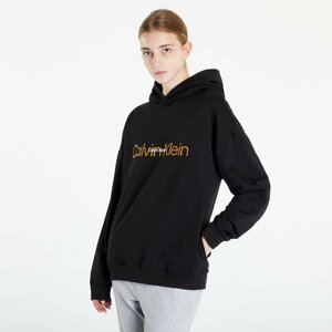 Calvin Klein Monolith Holiday Lw L/S Hoodie Black/ Old Gold Logo