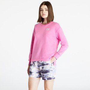 Under Armour Rival Fleece Oversize Crew Pink Edge/ White/ White