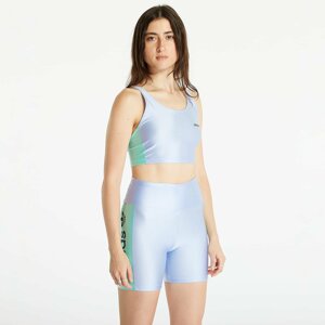 adidas Originals High Shine Crop Top Blue Dawn/ Easy Green