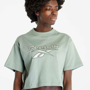 Reebok Classics Archive Big Logo Cropped Tee Harmony Green