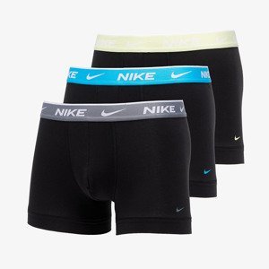 Nike Everyday Cotton Stretch Trunk 3-Pack Black/ Blue Light/ Citron/ Cool Grey