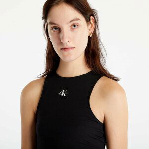 Calvin Klein Jeans Micro Monologo Racer Top Black