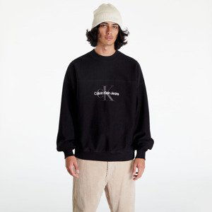 Calvin Klein Monologo Textured Crewneck Black