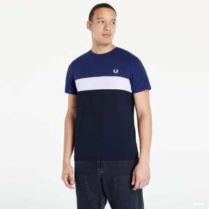 FRED PERRY Colour Block T-Shirt Navy