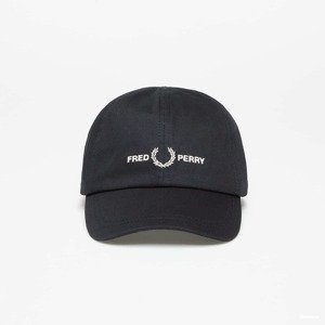 FRED PERRY Graphic Branding Twill Cap Black