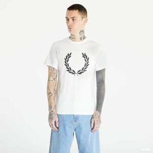 FRED PERRY Laurel Wreath Print T-Shirt Snow White