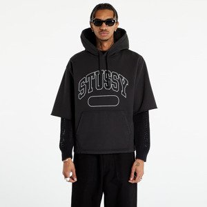 Stüssy Boxy Cropped Short Sleeve Hoodie UNISEX Black