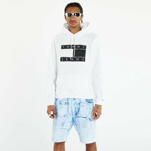 Tommy Jeans Reg Flag Spray Hoodie White