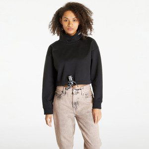 Calvin Klein Jeans Cropped Logo Tape Sweatshirt Black