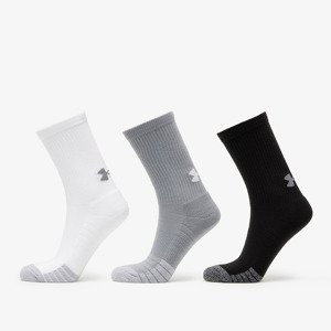 Ponožky Under Armour Heatgear Crew 3-Pack Socks Gray/ White L
