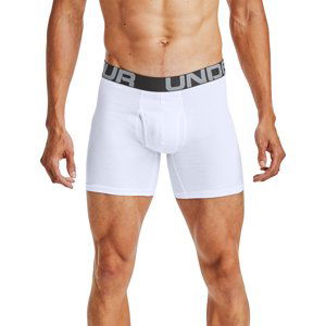 Boxerky Under Armour Charged Cotton 6In 3 Pack White/ White L