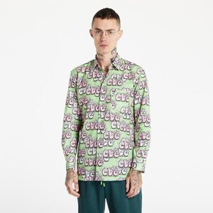 Košile Comme des Garçons SHIRT x KAWS Mens Shirt Woven Green/ Pink M