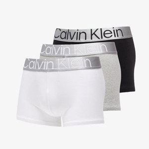 Trenky Calvin Klein Steel Cotton Trunk 3-Pack Black/ White/ Grey Heather S