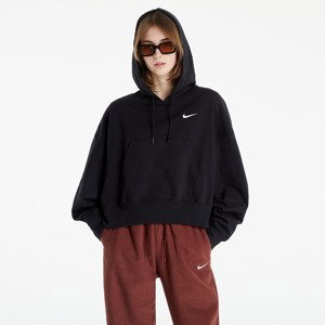 Mikina Nike NSW Jersey Oversized Pullover Hoodie Black/ White L