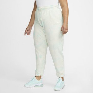 Kalhoty Nike Sportswear Cloud-Dye Jersey Medium-Rise Joggers Plus Size Mint Foam/ White 1X