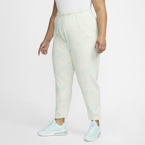 Kalhoty Nike Sportswear Cloud-Dye Jersey Medium-Rise Joggers Plus Size Mint Foam/ White 2X