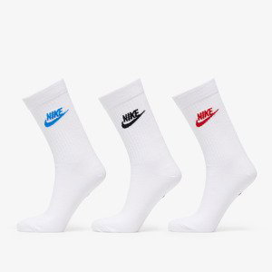 Ponožky Nike Sportswear Everyday Essential Crew Socks 3-Pack White/ Multicolor S