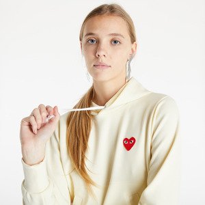 Mikina Comme des Garçons PLAY Sweatshirt Knit Hoodie Ivory S