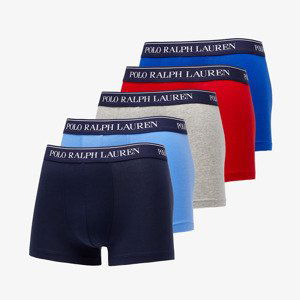 Boxerky Ralph Lauren Stretch Cotton Classic Trunk 5-Pack Red/ Grey/ Royal Game/ Blue/ Navy XL