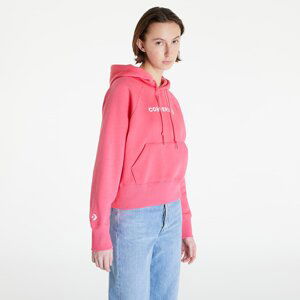 Mikina Converse Wordmark Fleece Pullover Hoodie Strawberry Jam L