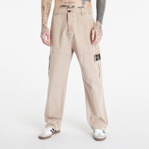 Kalhoty Calvin Klein Jeans Mineral Dye Cargo Woven Pants Shitake XL