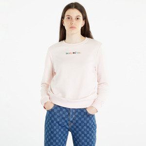 Mikina Tommy Jeans Regular Color Serif Sweatshirt Faint Pink XL