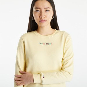 Mikina Tommy Jeans Regular Color Serif Sweatshirt Yellow XS