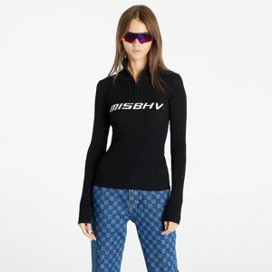 Svetr MISBHV Knitted Quarter-Zip Long Sleeve Sweater Black L