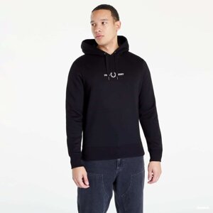 Mikina FRED PERRY Embroidered Hooded Sweatshirt Black M